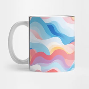 Pastel Ripples: Modern Abstract Waves Unleashed Mug